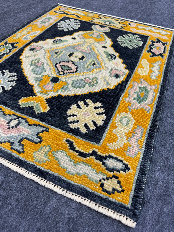 Turkish Oushak Rug 2'3" x 2'10" #24411