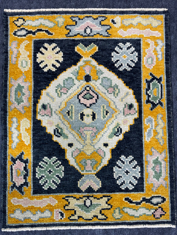 Turkish Oushak Rug 2'3" x 2'10" #24411