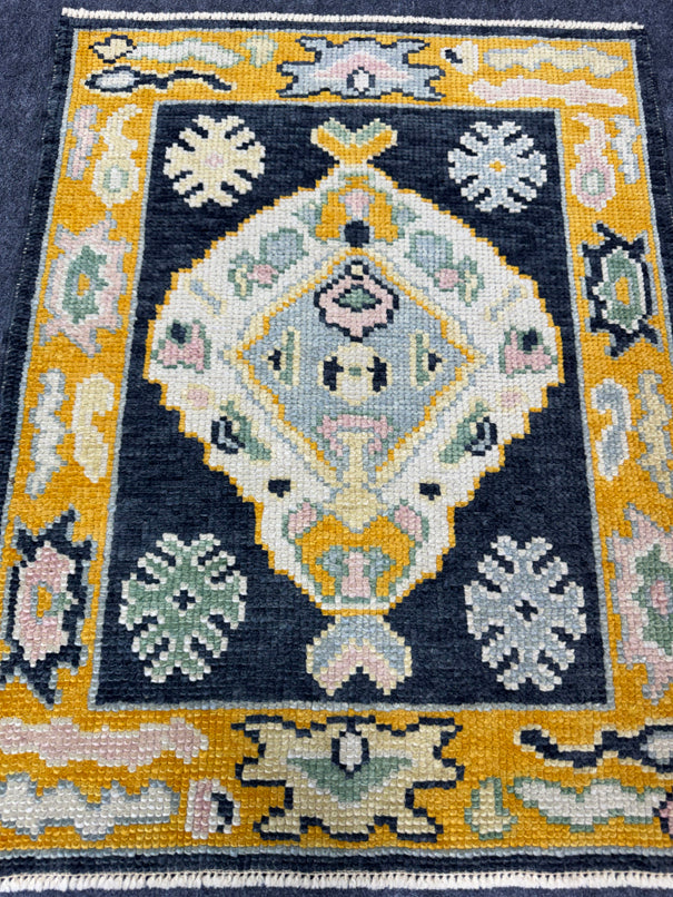 Turkish Oushak Rug 2'3" x 2'10" #24411