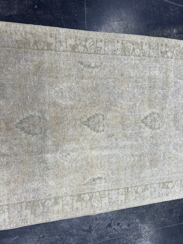 Turkish Vintage Runner Rug 4'3" x 6'7" #24449