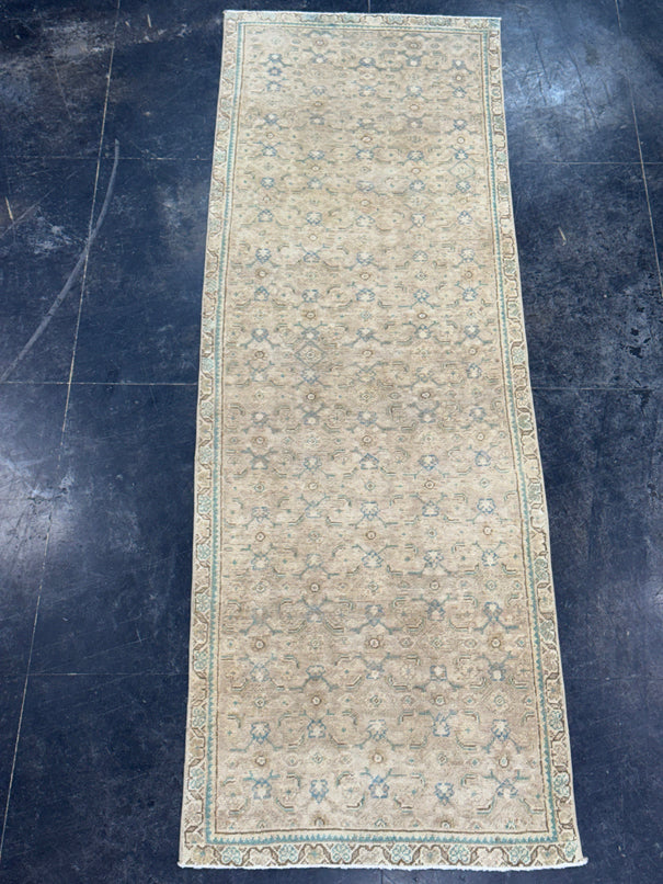 Turkish Vintage Runner Rug 3'4" x 9'11" #24446