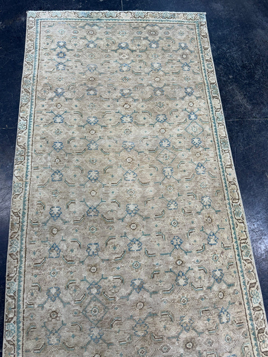 Turkish Vintage Runner Rug 3'4" x 9'11" #24446