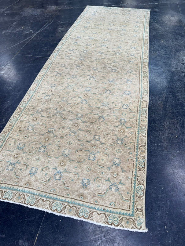 Turkish Vintage Runner Rug 3'4" x 9'11" #24446