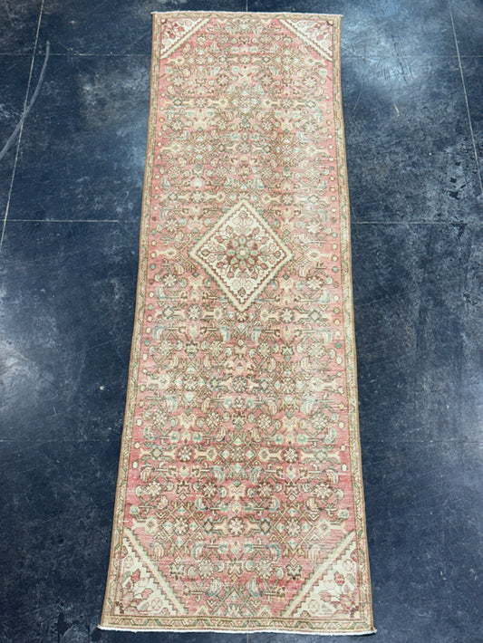Turkish Vintage Runner Rug 2'7" x 8'11" #24444