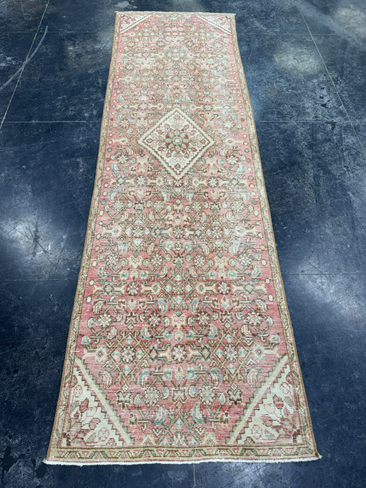Turkish Vintage Runner Rug 2'7" x 8'11" #24444
