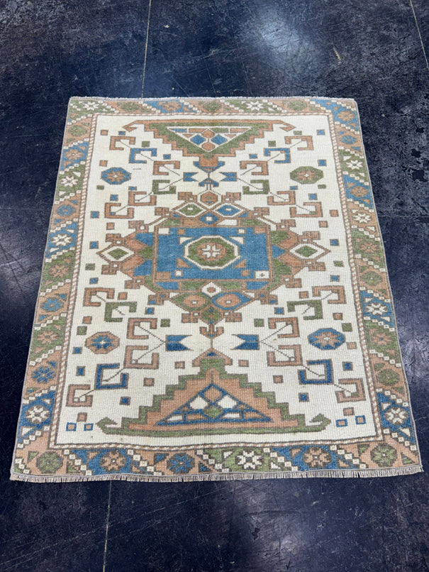 Turkish Vintage Rug 2'11" x 3'5" #24466