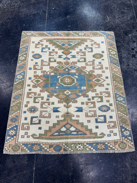 Turkish Vintage Rug 2'11" x 3'5" #24466