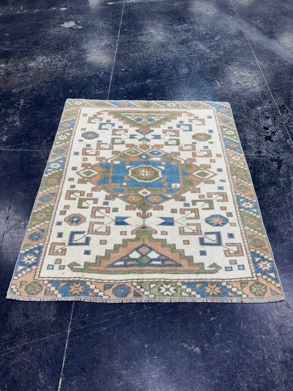 Turkish Vintage Rug 2'11" x 3'5" #24466