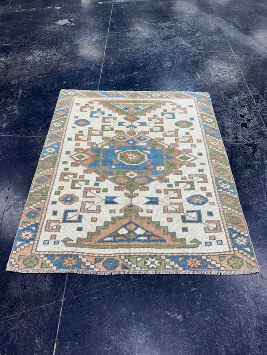 Turkish Vintage Rug 2'11" x 3'5" #24466