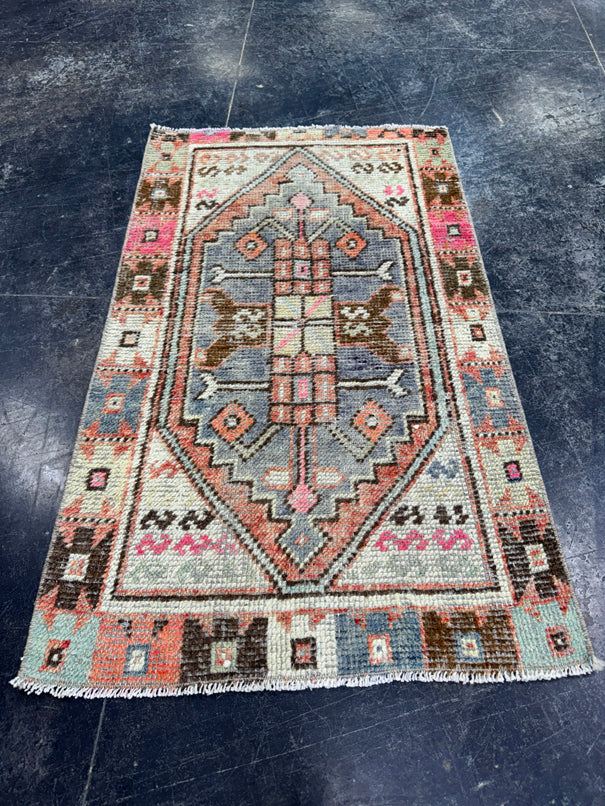 Turkish Vintage Rug 2'2" x 3'9" #24461
