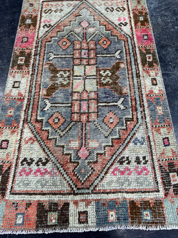 Turkish Vintage Rug 2'2" x 3'9" #24461