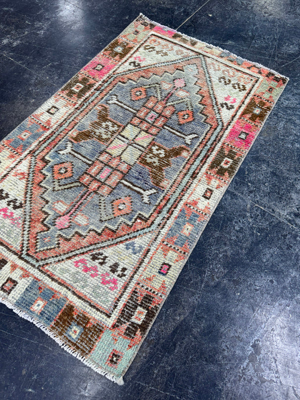 Turkish Vintage Rug 2'2" x 3'9" #24461