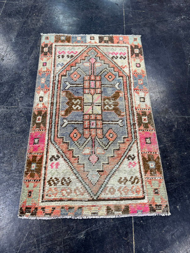 Turkish Vintage Rug 2'2" x 3'9" #24461
