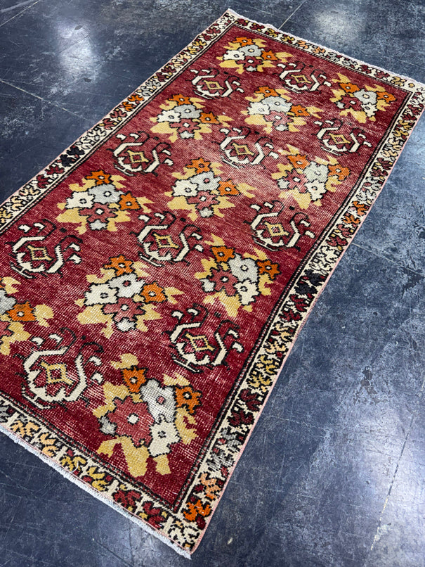Turkish Vintage Rug 2'11" x 5'5" #24459