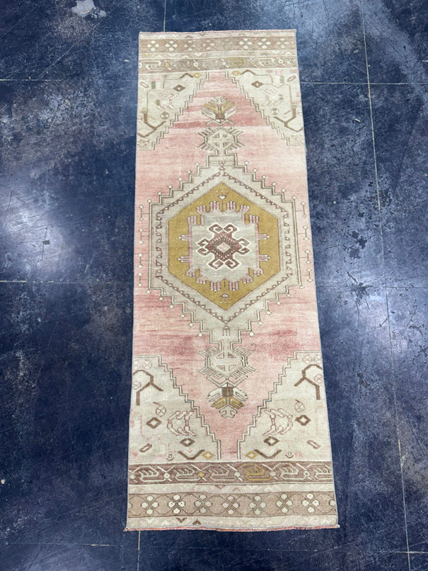 Turkish Vintage Runner Rug 2'4" x 6'9" #24499