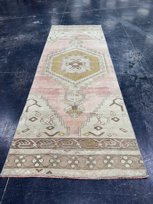 Turkish Vintage Runner Rug 2'4" x 6'9" #24499