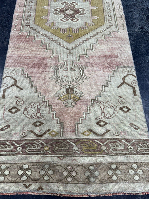 Turkish Vintage Runner Rug 2'4" x 6'9" #24499