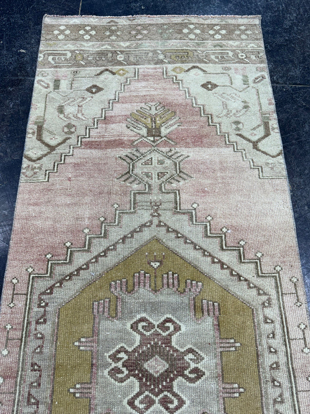 Turkish Vintage Runner Rug 2'4" x 6'9" #24499