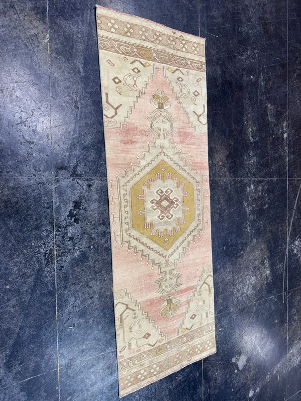 Turkish Vintage Runner Rug 2'4" x 6'9" #24499