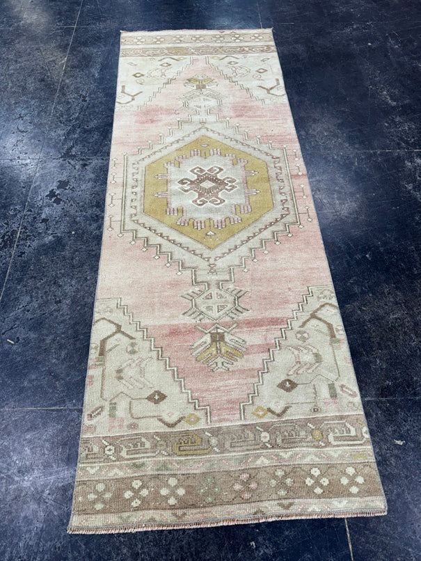 Turkish Vintage Runner Rug 2'4" x 6'9" #24499