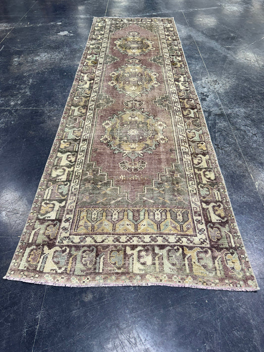 Turkish Vintage Runner Rug 2'11" x 9'6" #244501