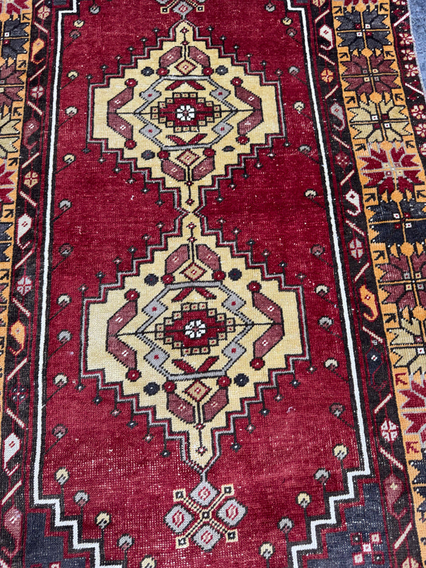 Turkish Vintage Rug 3'8" x 7'1" #24488