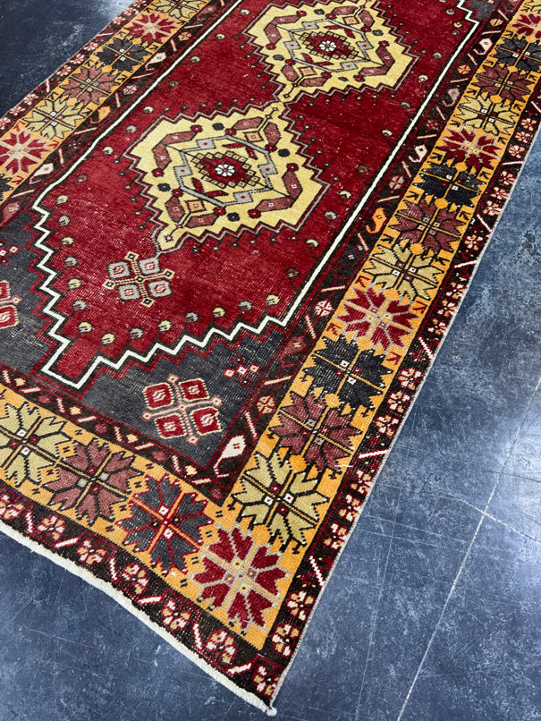 Turkish Vintage Rug 3'8" x 7'1" #24488