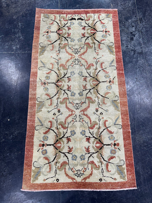 Turkish Vintage Rug 3'2" x 6'2" #24489