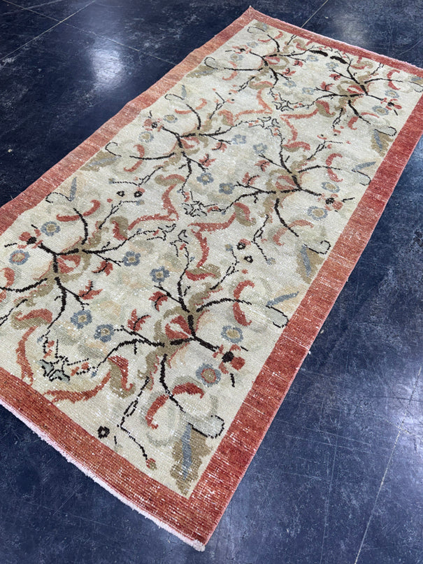 Turkish Vintage Rug 3'2" x 6'2" #24489
