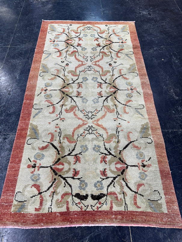 Turkish Vintage Rug 3'2" x 6'2" #24489