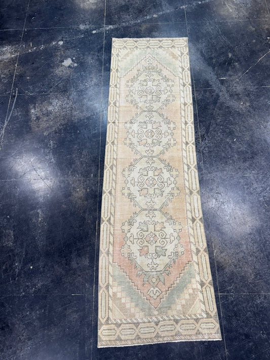 Turkish Vintage Runner Rug 2'8" x 9'3" #24482