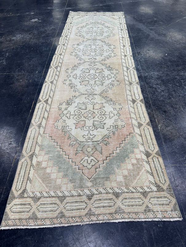 Turkish Vintage Runner Rug 2'8" x 9'3" #24482