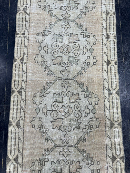 Turkish Vintage Runner Rug 2'8" x 9'3" #24482