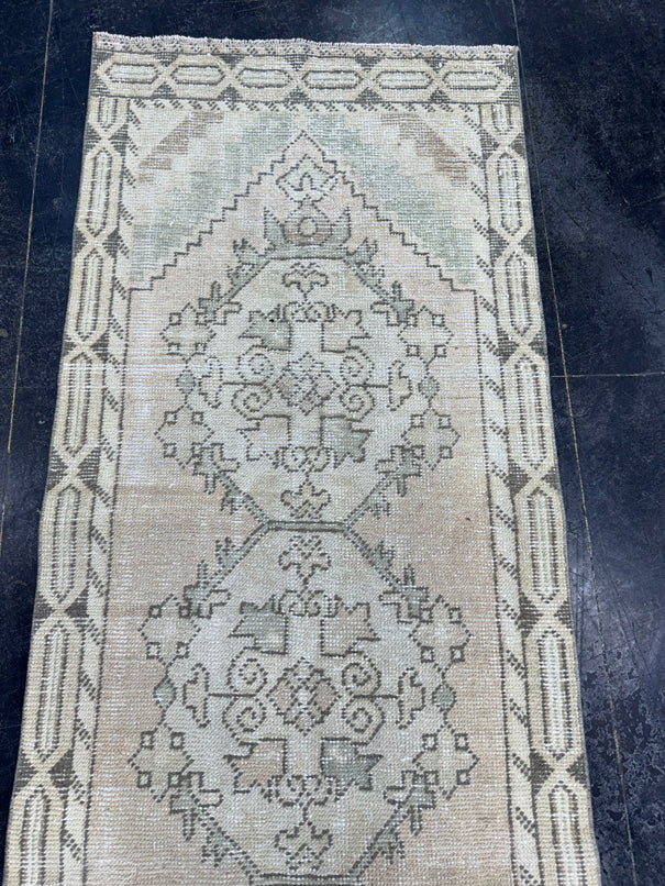 Turkish Vintage Runner Rug 2'8" x 9'3" #24482