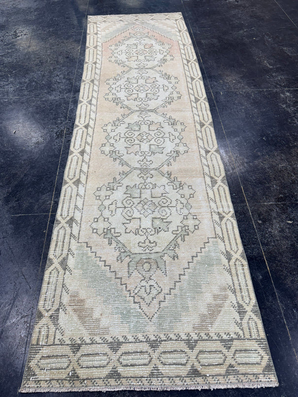 Turkish Vintage Runner Rug 2'8" x 9'3" #24482