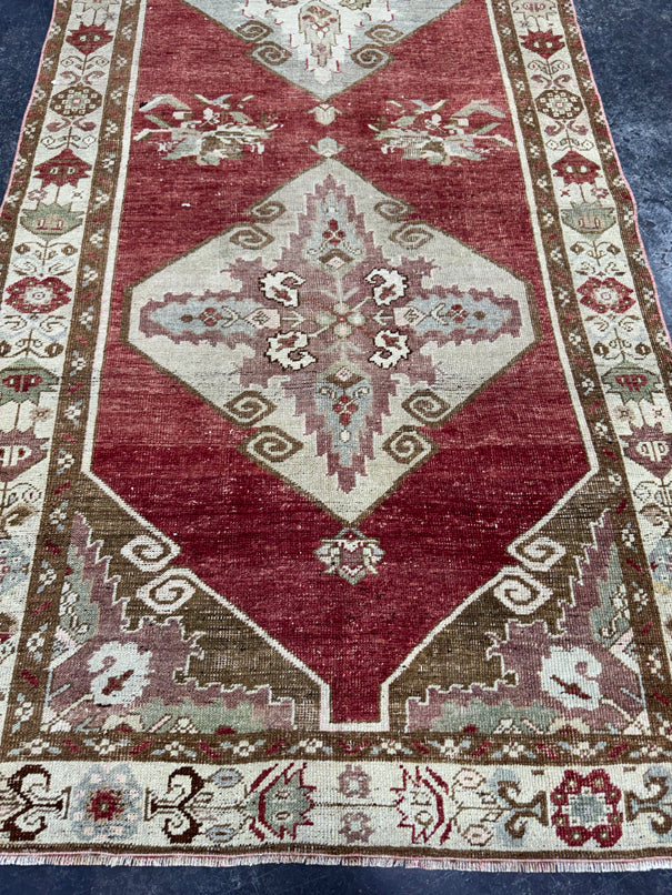 Turkish Vintage Runner Rug 3'5" x 10'8" #24480