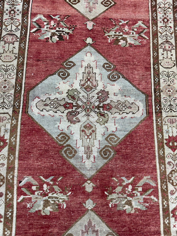 Turkish Vintage Runner Rug 3'5" x 10'8" #24480