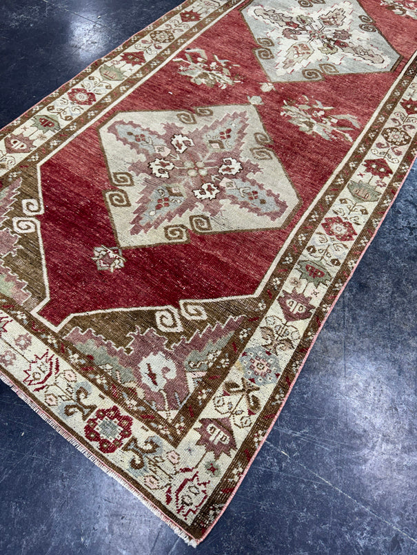 Turkish Vintage Runner Rug 3'5" x 10'8" #24480