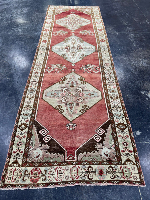 Turkish Vintage Runner Rug 3'5" x 10'8" #24480
