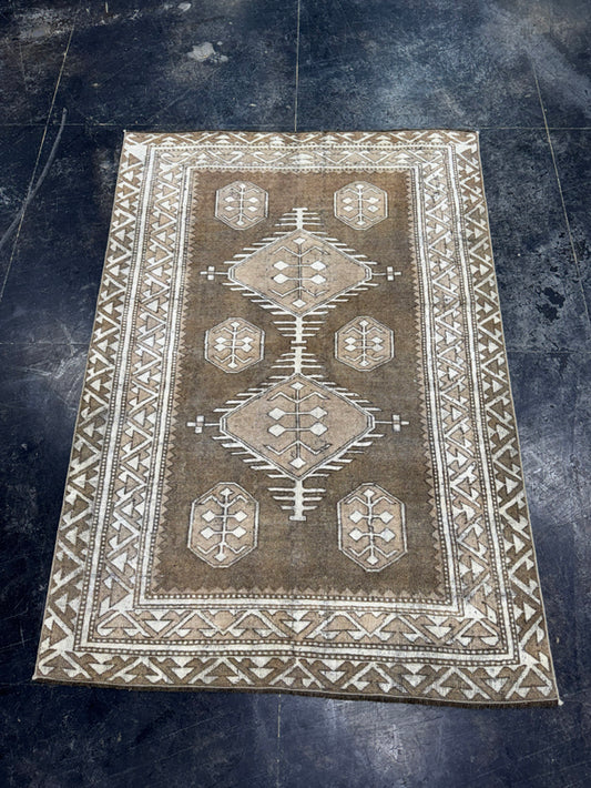 Turkish Vintage Rug 4'1" x 5'11" #24561