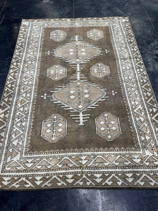 Turkish Vintage Rug 4'1" x 5'11" #24561