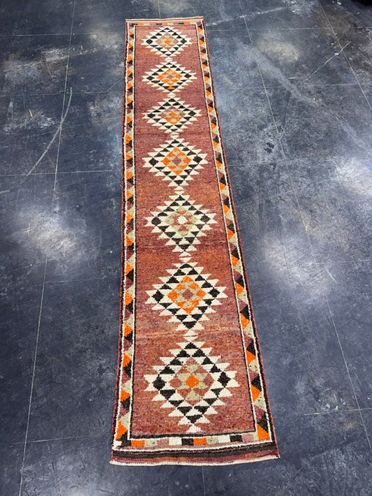 Turkish Vintage Runner Rug 2'9" x 13'4" #24555