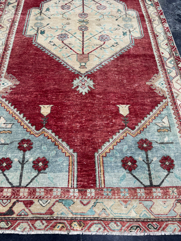 Turkish Vintage Runner Rug 4'5" x 9'1" #24552