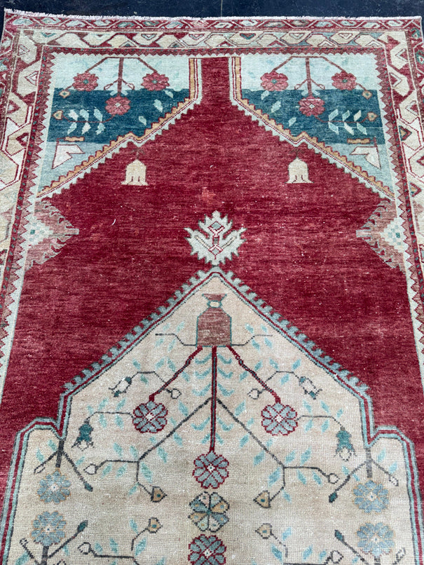 Turkish Vintage Runner Rug 4'5" x 9'1" #24552