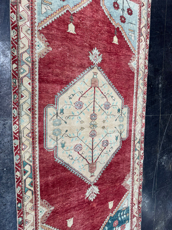 Turkish Vintage Runner Rug 4'5" x 9'1" #24552