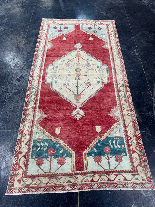 Turkish Vintage Runner Rug 4'5" x 9'1" #24552