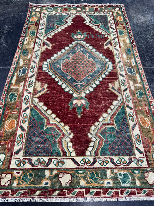 Turkish Vintage Rug 2'4" x 4' #24540