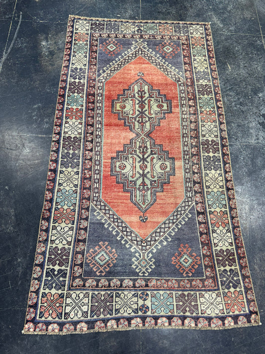 Turkish Vintage Rug 3'6" x 6'6" #24514