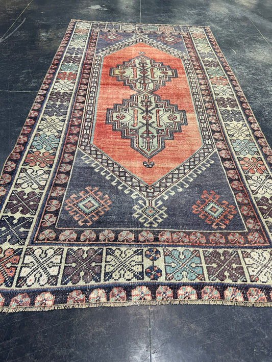 Turkish Vintage Rug 3'1" x 6'1" #24532