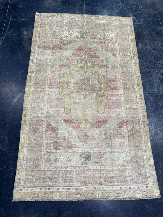 Turkish Vintage Rug 3'9" x 6'4" #24513